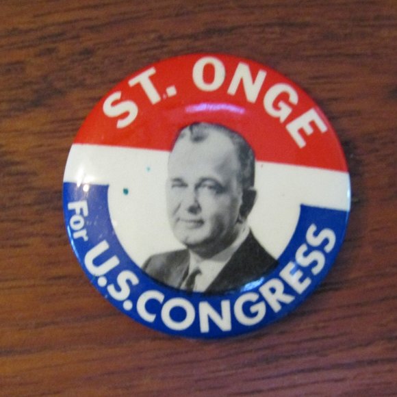 1960 William St Onge for US Congress 1 3/4" cello Connecticut CT campaign button - Picture 1 of 1